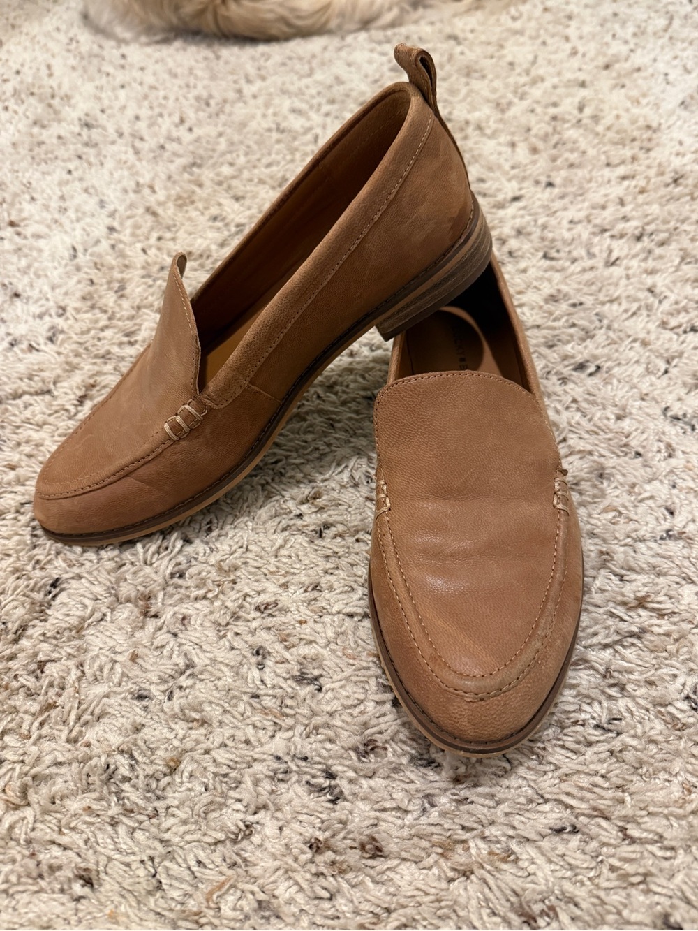 Lucky Brand Women's Tan Slip-On Leather Loafers